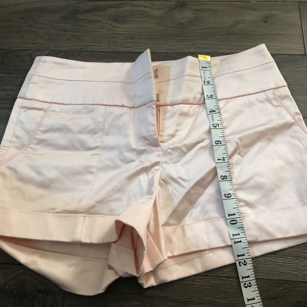 BEBE blush pink satin shorts size 4